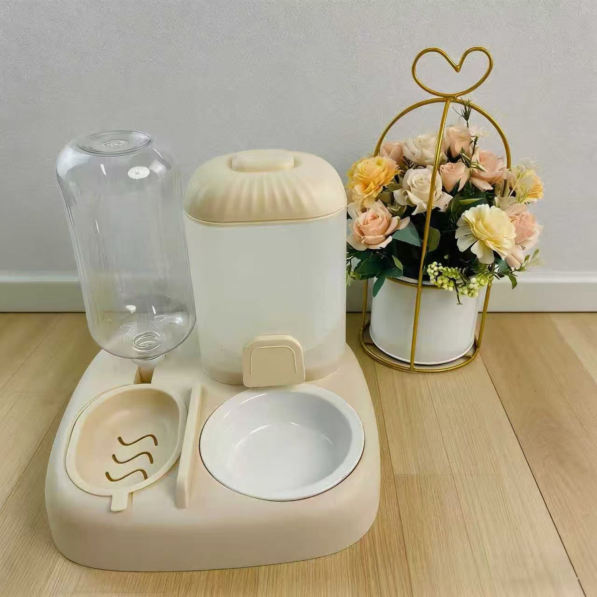 Double Compartment Pet Food and Water Bowl