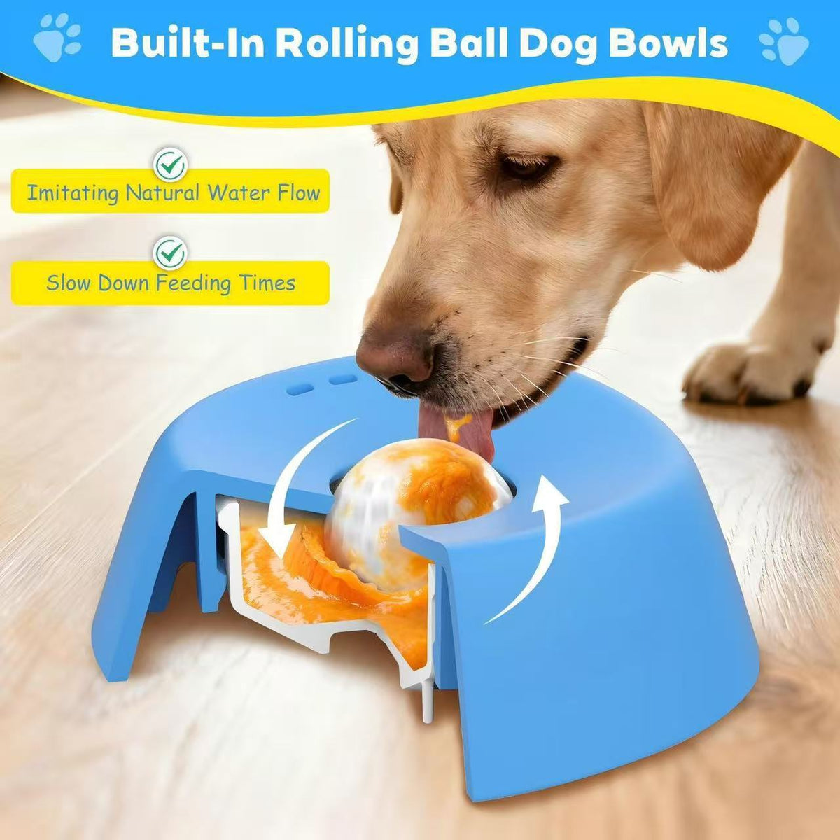 Slow Feeder Dog Bowl Non-Slip Pet Dish