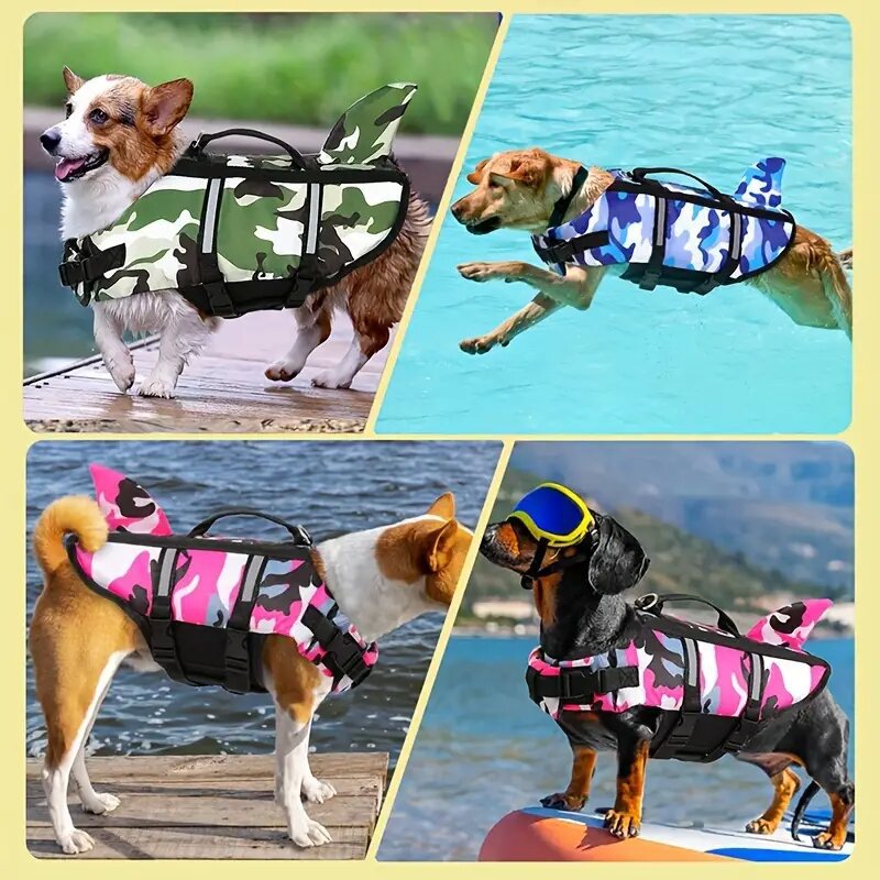 Adjustable Dog Swim Vest with Handle