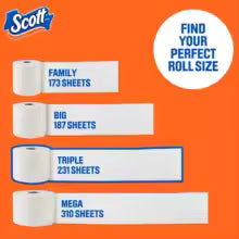 Bathroom Tissue 1000 Septic-Safe 1-Ply - 4 Rolls: 1000 Sheets Per Roll for Everyday Household Use