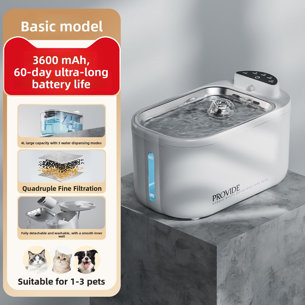 Automatic Pet Water Dispenser with Filtration