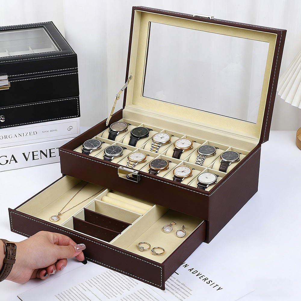 Double Layer Watch Jewelry Storage Box