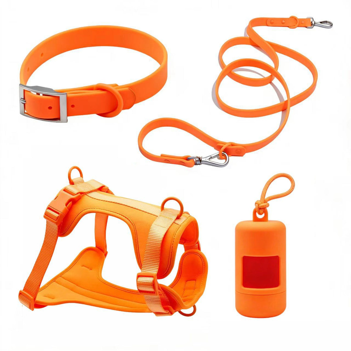 Harness for a pulling dog collar