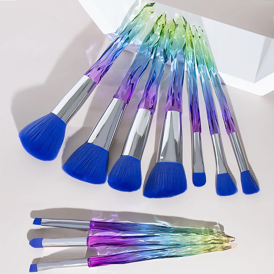 Ten diamond crystal makeup brushes