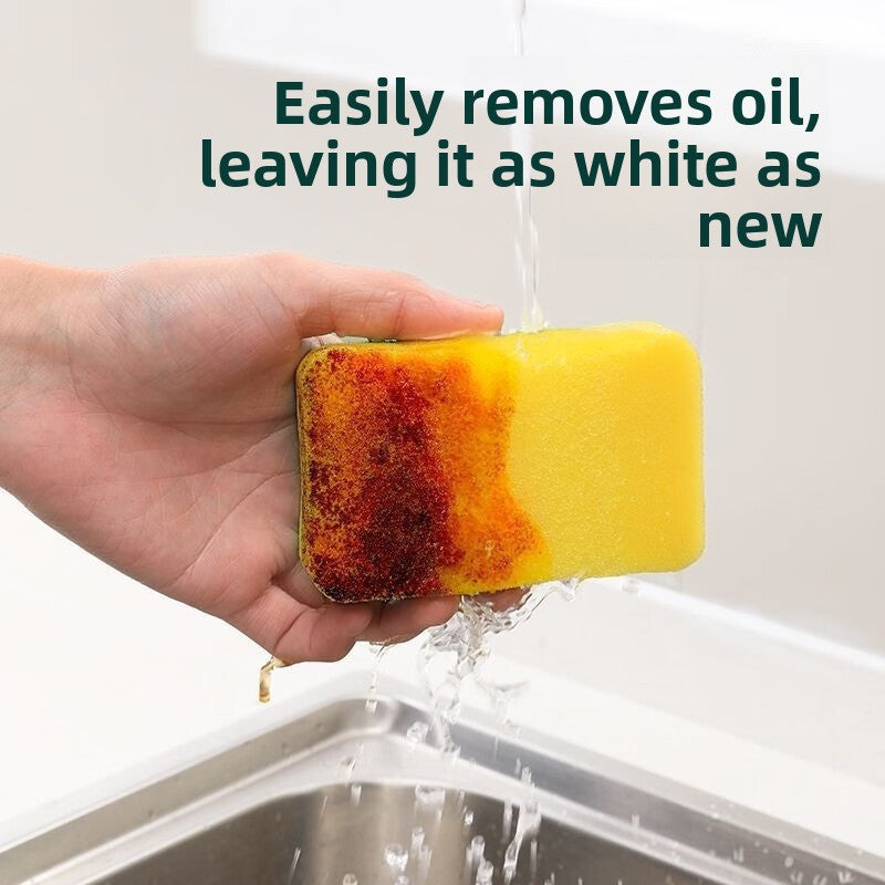 Dishwashing double-sided sponge
