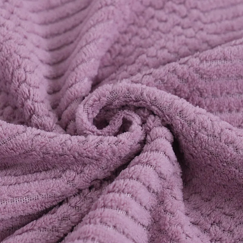 Coral Fleece Bath Towel Set , Bath Towel &Towel Ultra Soft with Geometric Texture, Super Absorbent Quick Dry for Home Daily Use