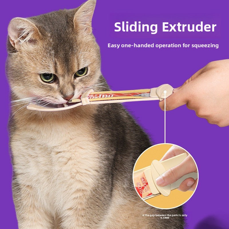Pet Cat Treat Dispenser Meat Paste Scoop Tool