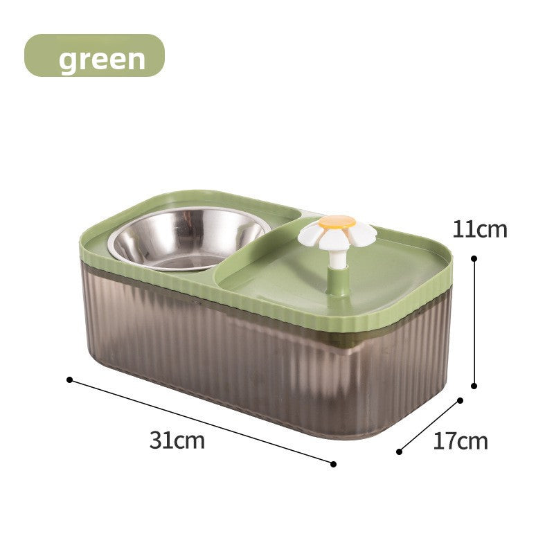 Automatic Pet Water Dispenser with Food Bowl