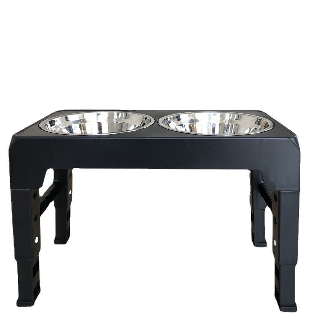 Adjustable Stainless Steel Dual Pet Bowl for Large Dogs
