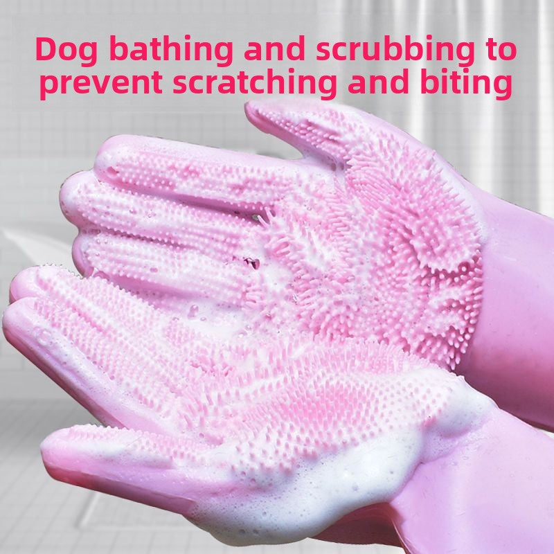 Pet Bathing Gloves Cleaning Brush for Cats and Dogs