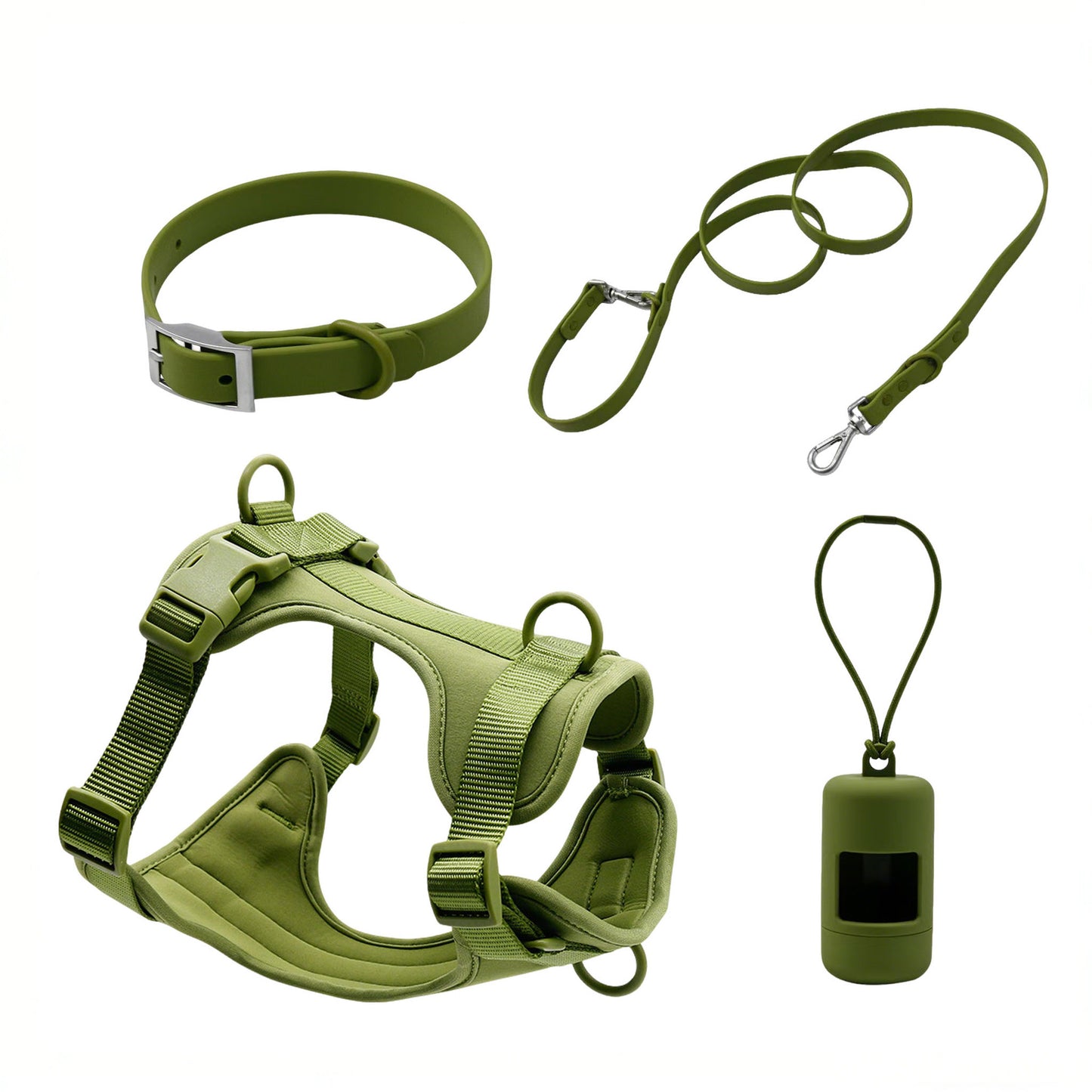 Harness for a pulling dog collar