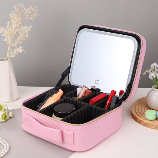LED Illumination Makeup Mirror with Storage Bag