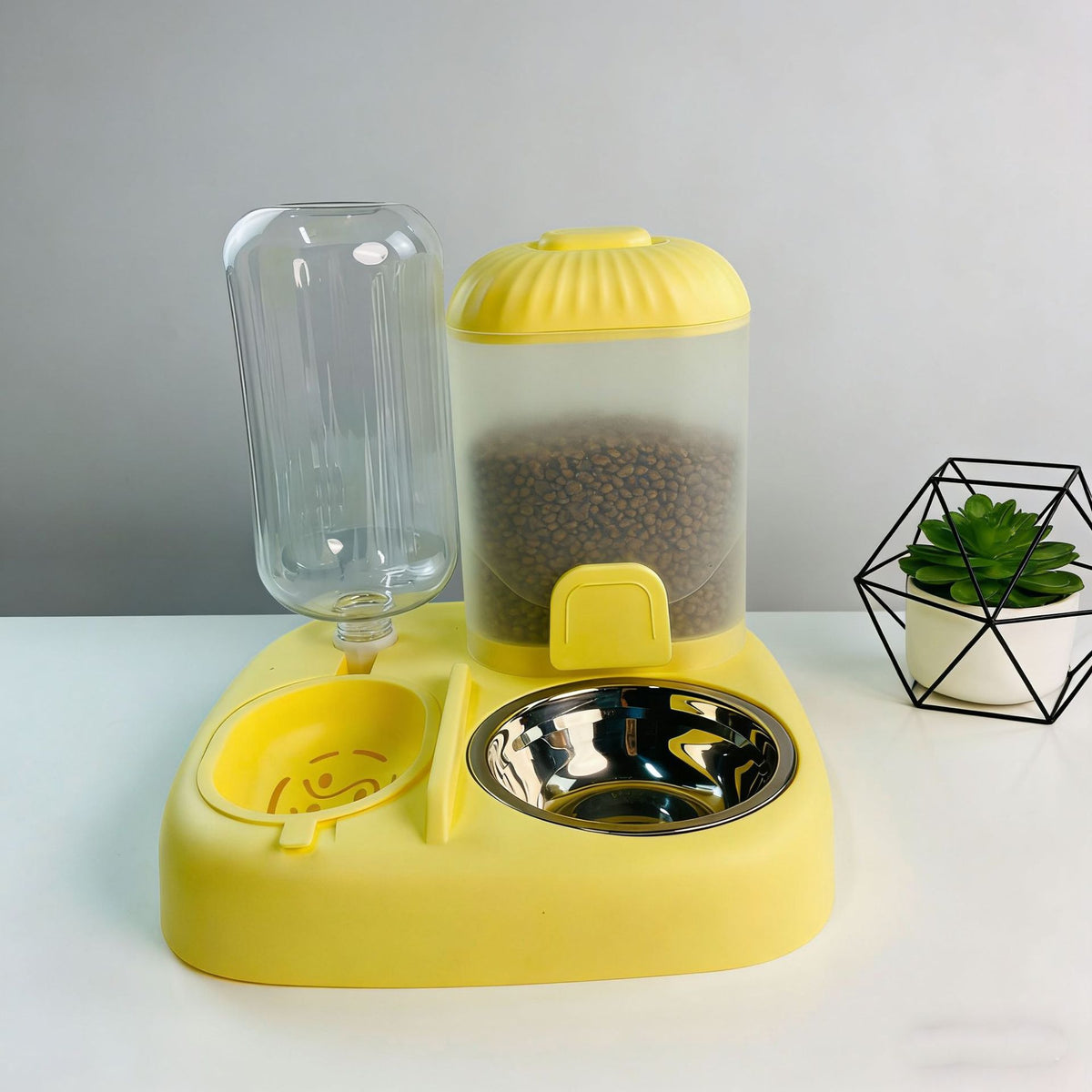 Double Compartment Pet Food and Water Bowl