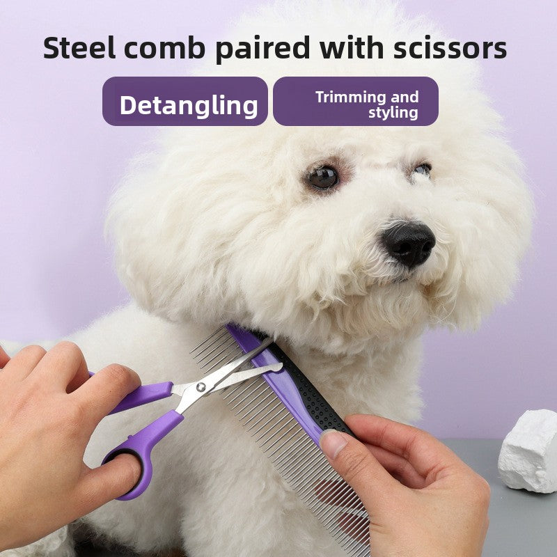 Pet Grooming Tool Set with Comb and Nail Clippers