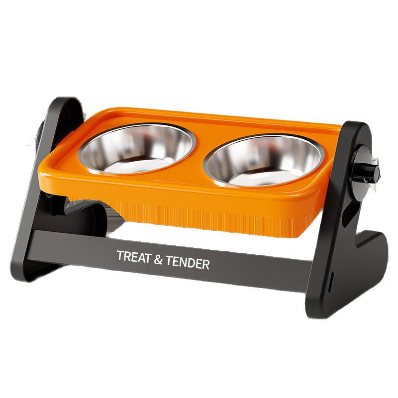 Adjustable Height Stainless Steel Pet Bowl