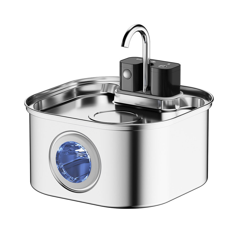 Automatic Sensor Pet Water Fountain with Stainless Steel Design