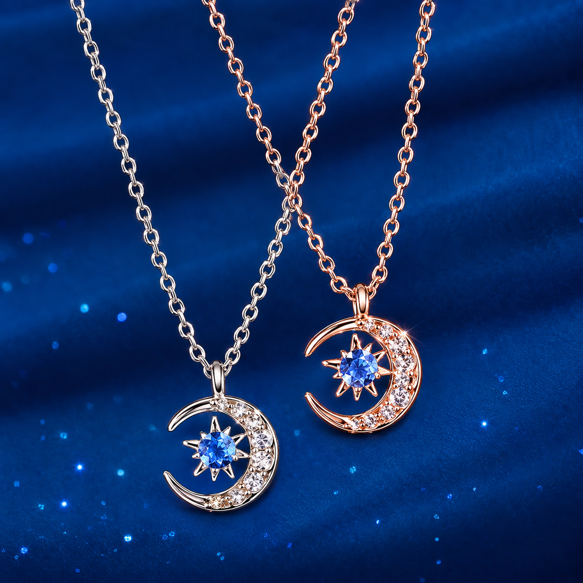 LATS Star Moon Pendant Necklaces for Women Simple Clavicle Chain Fashion Jewelry Accessories