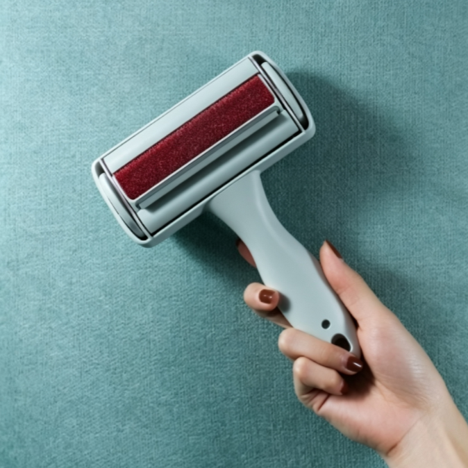 Double-sided hair removing brush