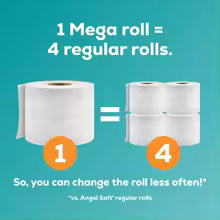 2-Ply Toilet Paper 4 Mega Rolls 320 Sheets Per Roll Soft Bathroom Tissue