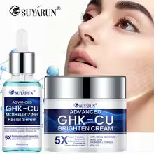 SUYARUN GHK-CU Cream & Serum - Anti-aging facial moisturizer, firming and moisturizing for all skin types, suitable for women.