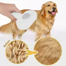 One‑Touch Self‑Cleaning Pet Slicker Brush