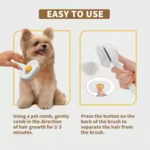 One‑Touch Self‑Cleaning Pet Slicker Brush