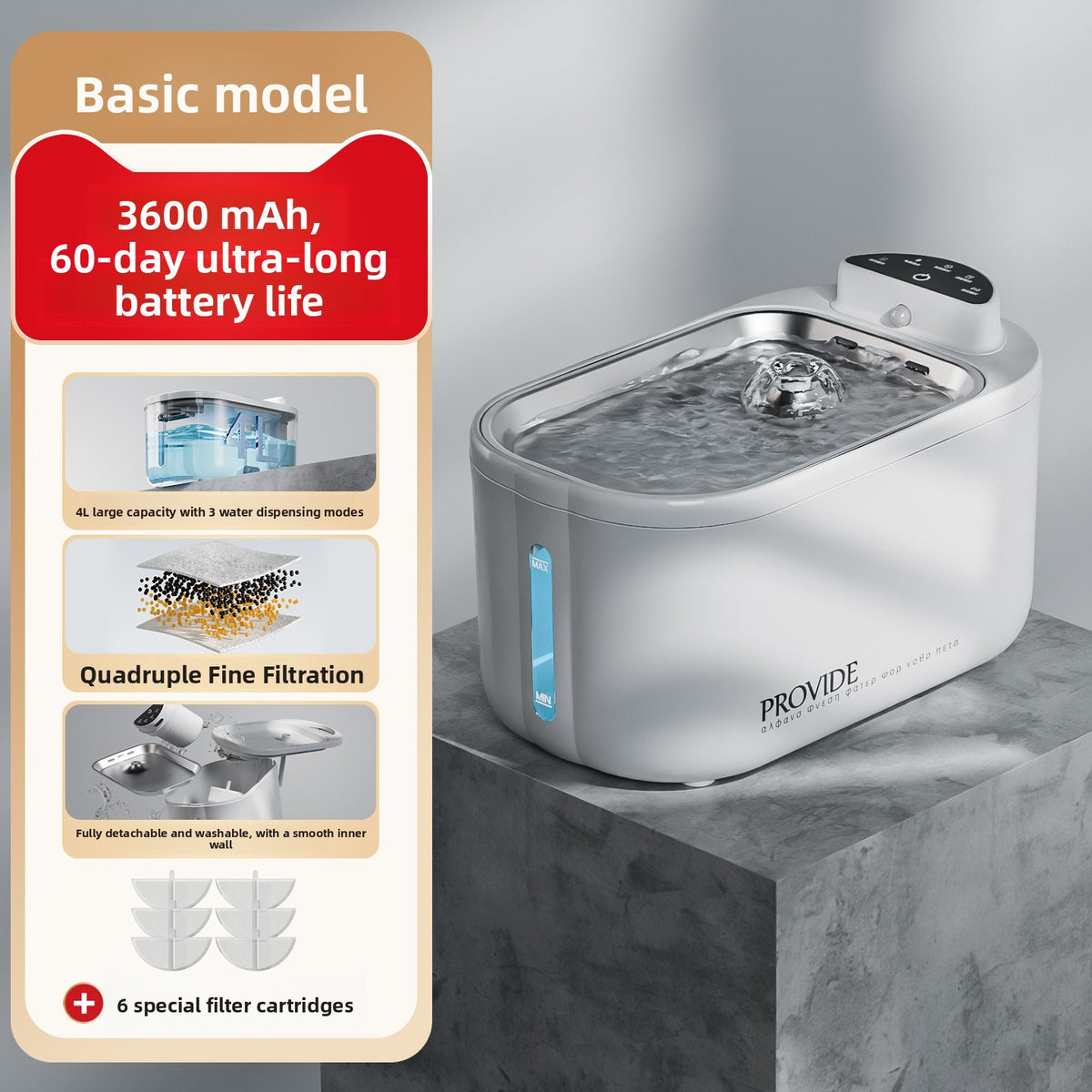 Automatic Pet Water Dispenser with Filtration
