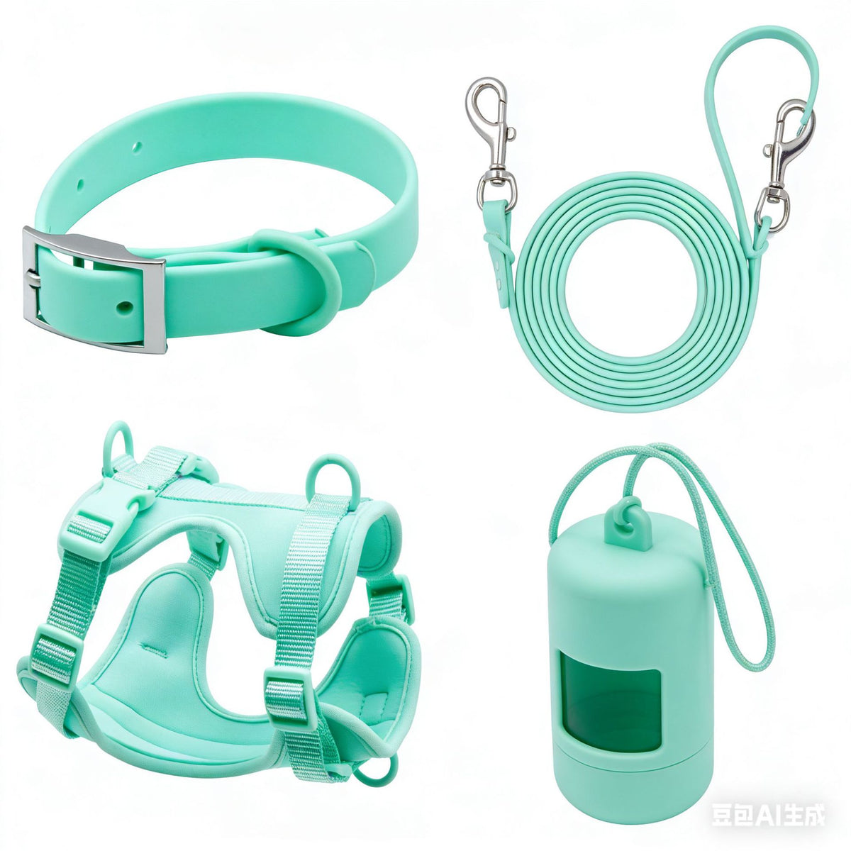 Harness for a pulling dog collar