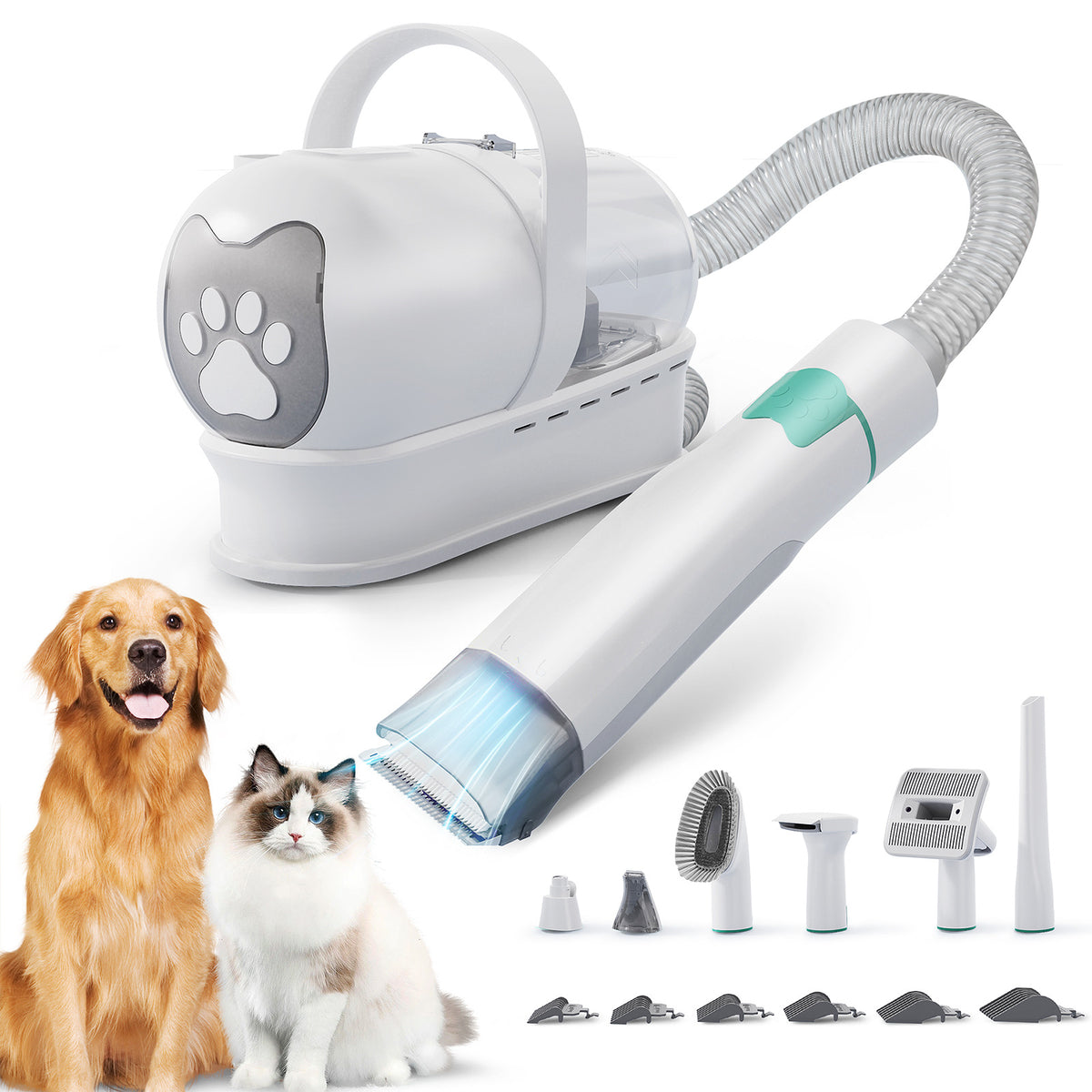 7-in-1 Multifunctional Pet Grooming Vacuum Trimmer