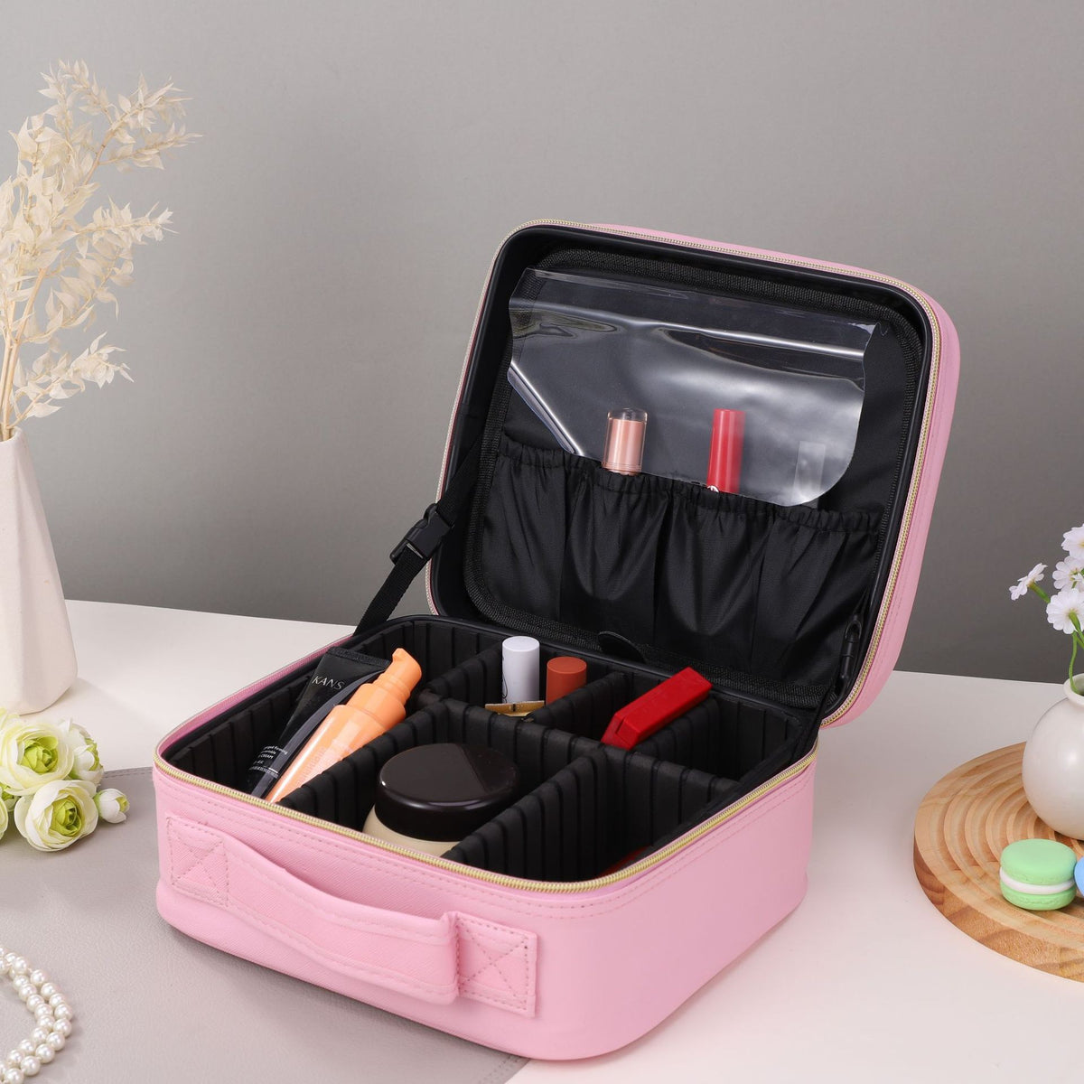 LED Illumination Makeup Mirror with Storage Bag