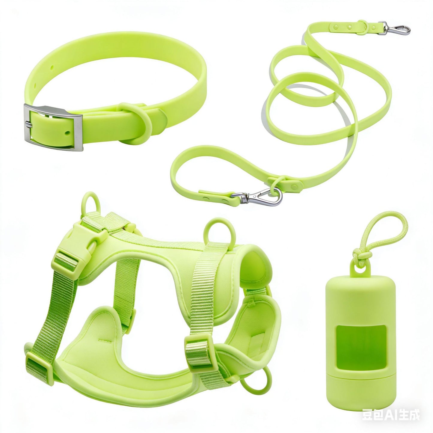 Harness for a pulling dog collar