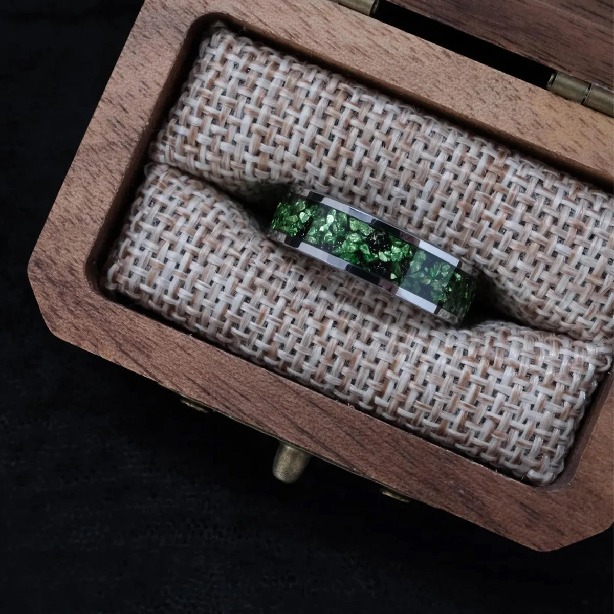 6MM Green Crystal tungsten ring for man anillos bague homme pareja de compromiso fashion jewelry wedding bands engagement rings