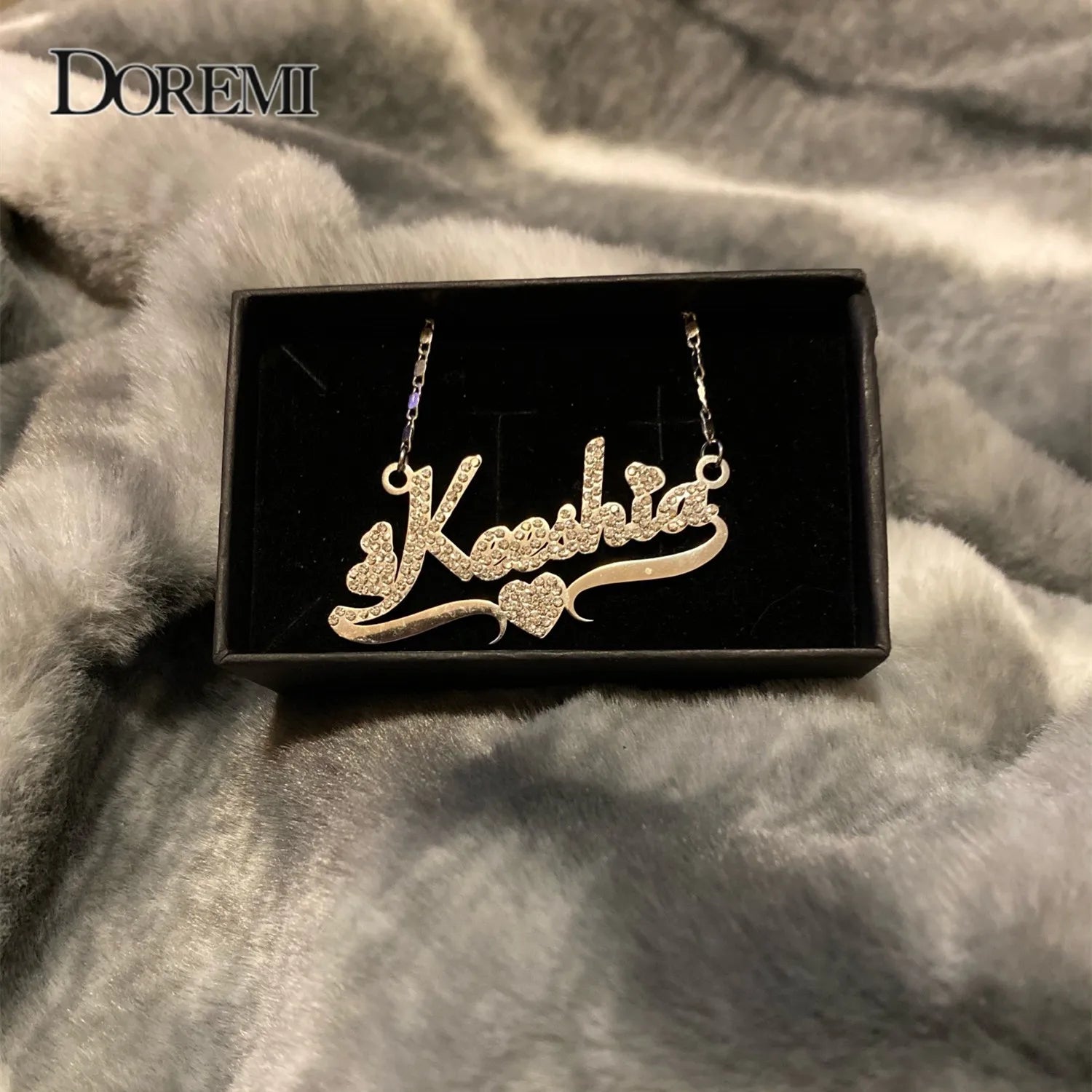 DOREMI 316L Stainlesss Custom Name Necklaces Pendant Letters Necklace for Women Custom Chain Jewelry Children Personalized Gold