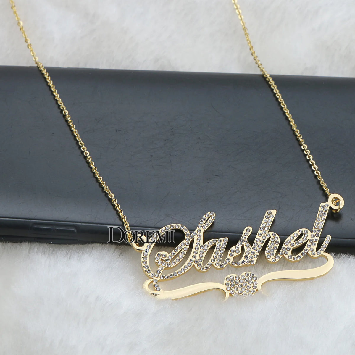 DOREMI 316L Stainlesss Custom Name Necklaces Pendant Letters Necklace for Women Custom Chain Jewelry Children Personalized Gold