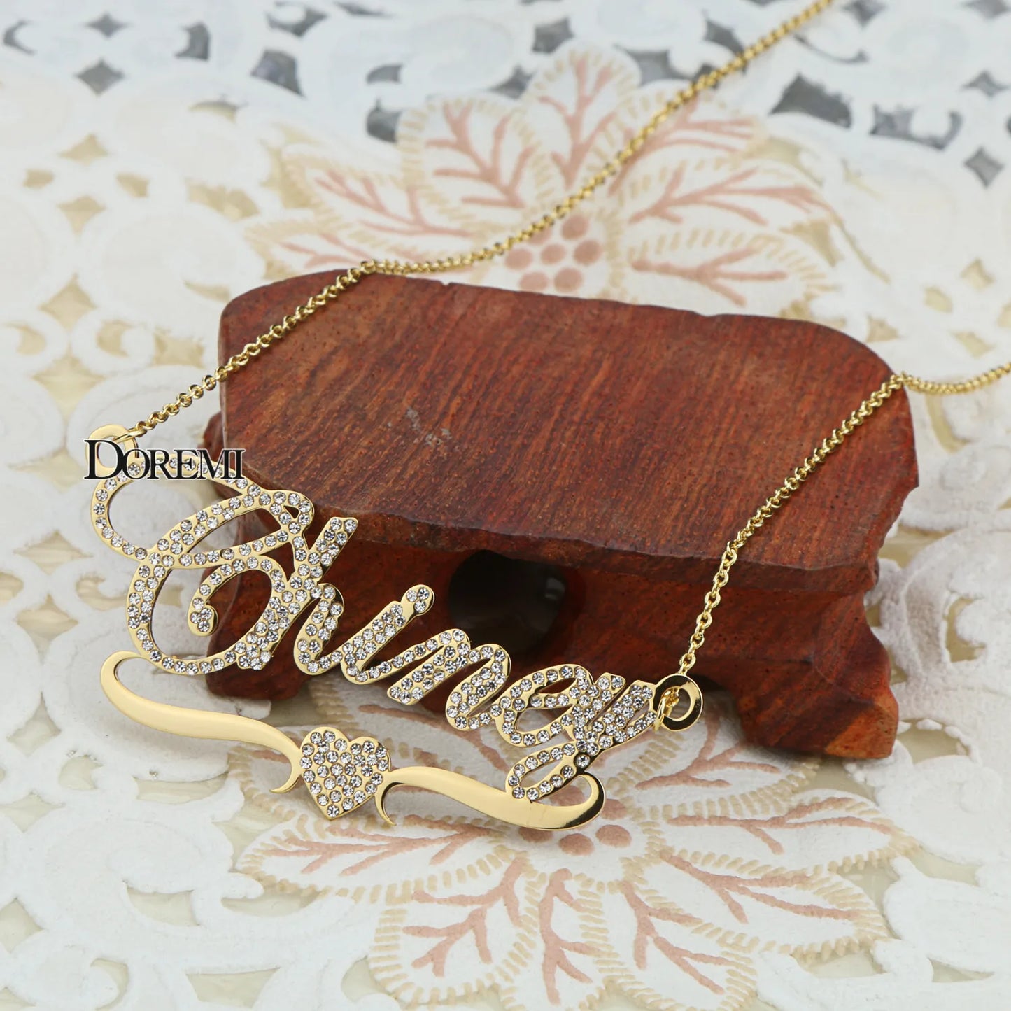 DOREMI 316L Stainlesss Custom Name Necklaces Pendant Letters Necklace for Women Custom Chain Jewelry Children Personalized Gold