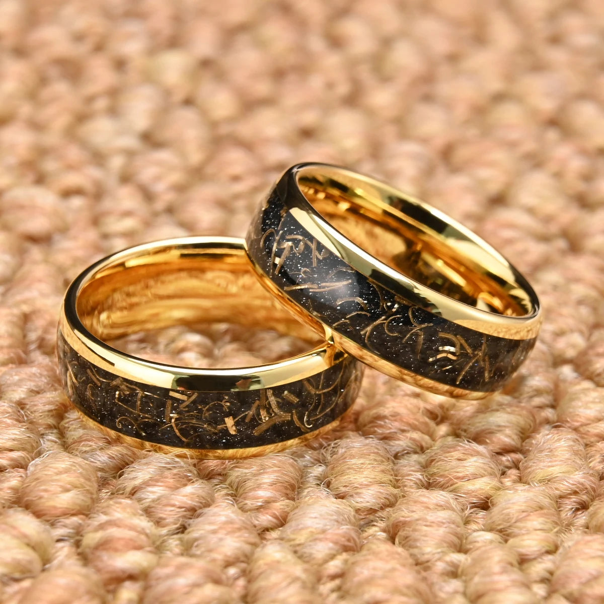 8MM tungsten ring anillos bague homme pareja de compromiso fashion jewelry Men’s wedding bands couple 18K engagement rings gifts