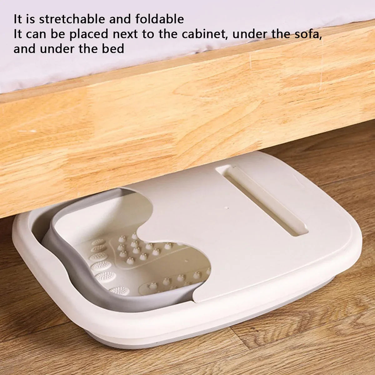 1pc Portable Foldable Foot Bath Basin – Relaxing Foot Spa with Built-in Massager – Deep Soak for Ultimate Comfort
