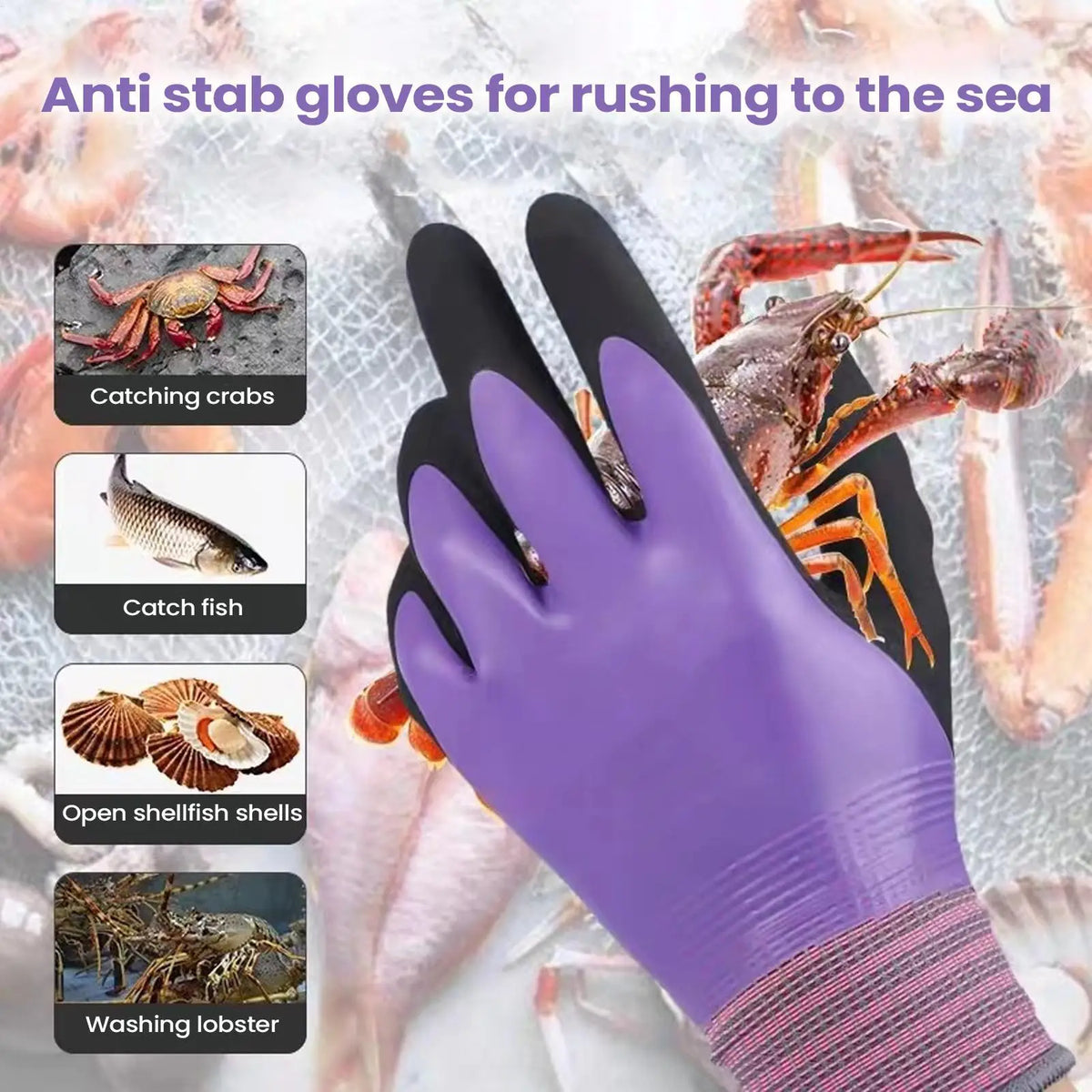 Protective Gloves Gardening Gloves Latex Work Gloves Waterproof Anti Slip Durable Planting Digging Outdoor Work Cleaning Gloves