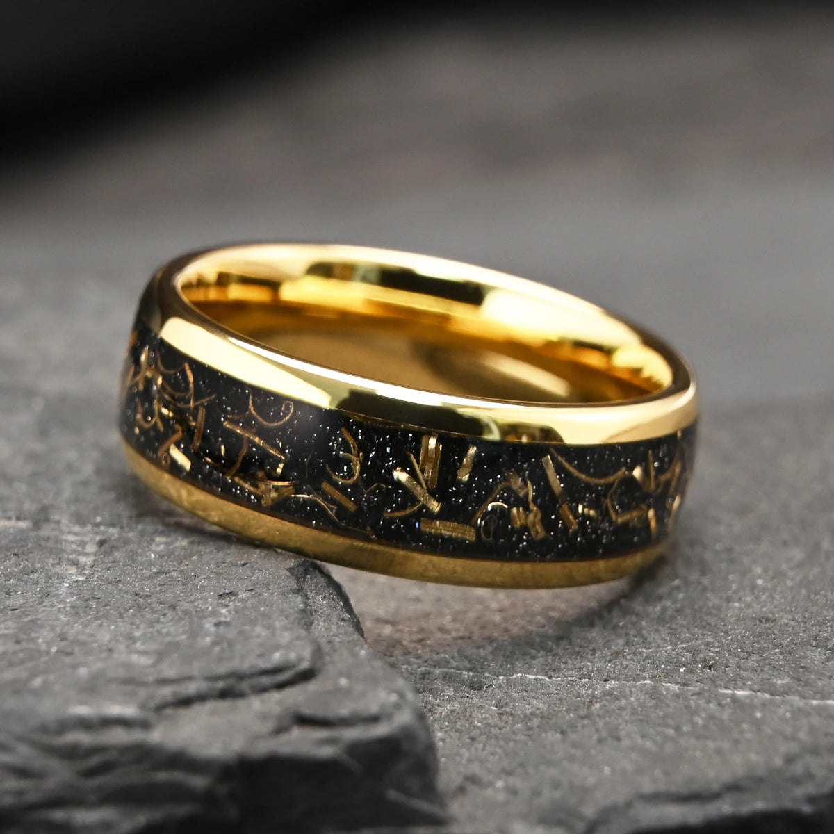 8MM tungsten ring anillos bague homme pareja de compromiso fashion jewelry Men’s wedding bands couple 18K engagement rings gifts